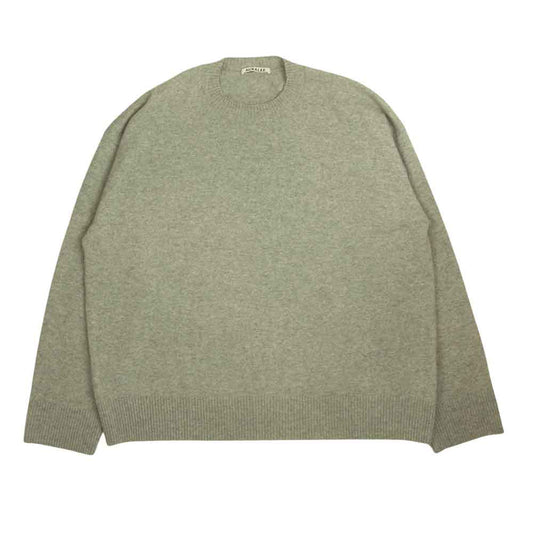AURALEE オーラリー 15AW A5AP01WK WOOL KNIT BIG P/O ウール ビッグ ニット セーター グレー系 4【中古】