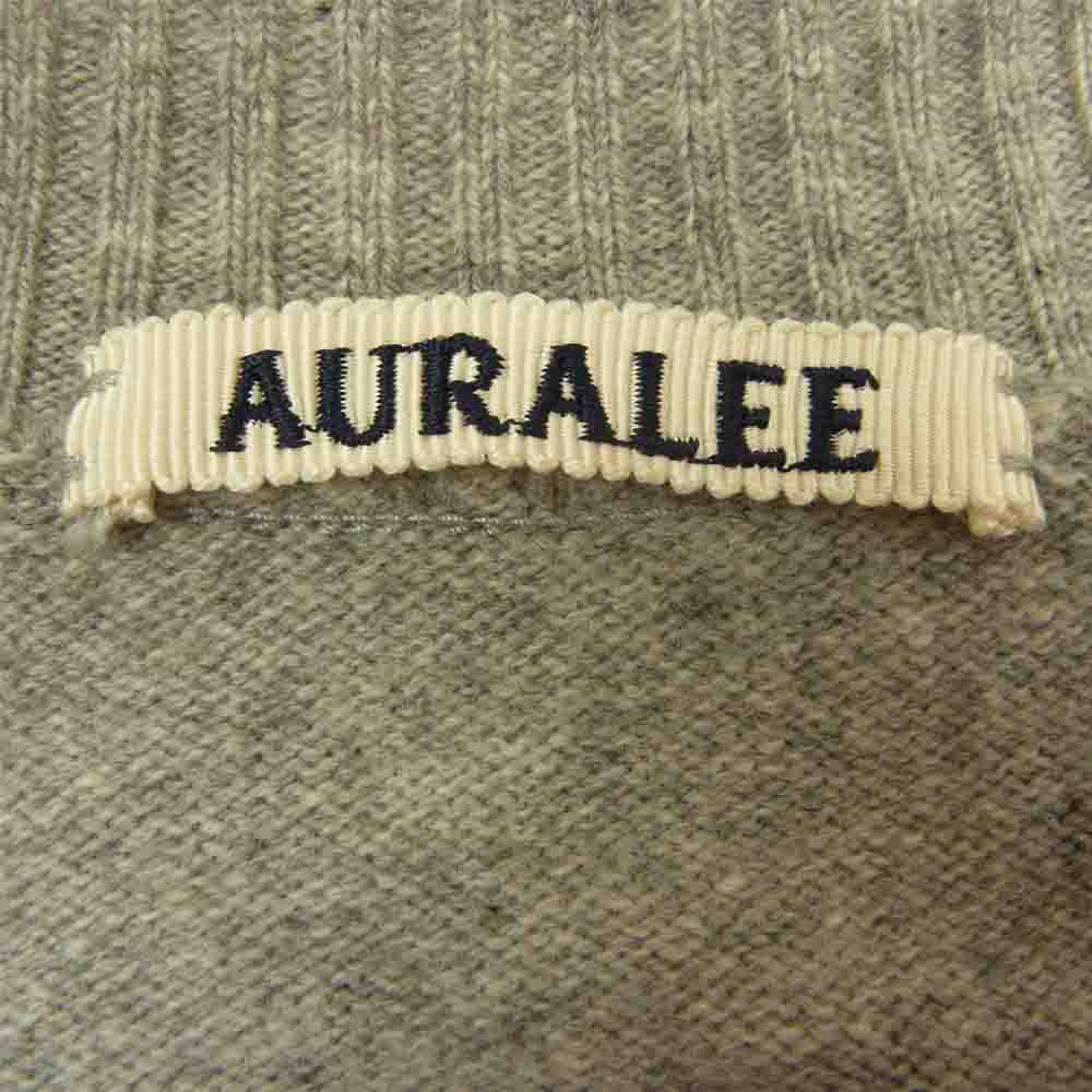 AURALEE オーラリー 15AW A5AP01WK WOOL KNIT BIG P/O ウール ビッグ ニット セーター グレー系 4【中古】