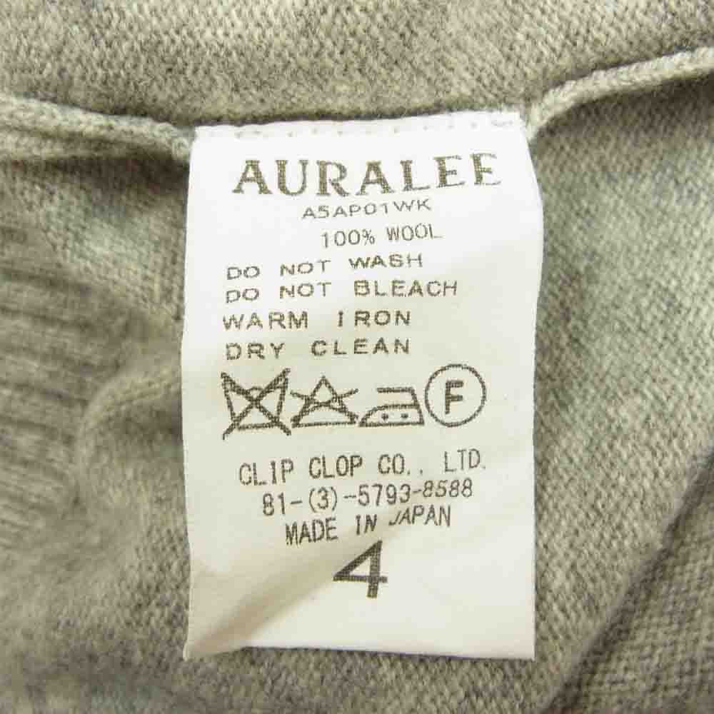 AURALEE オーラリー 15AW A5AP01WK WOOL KNIT BIG P/O ウール ビッグ ニット セーター グレー系 4【中古】