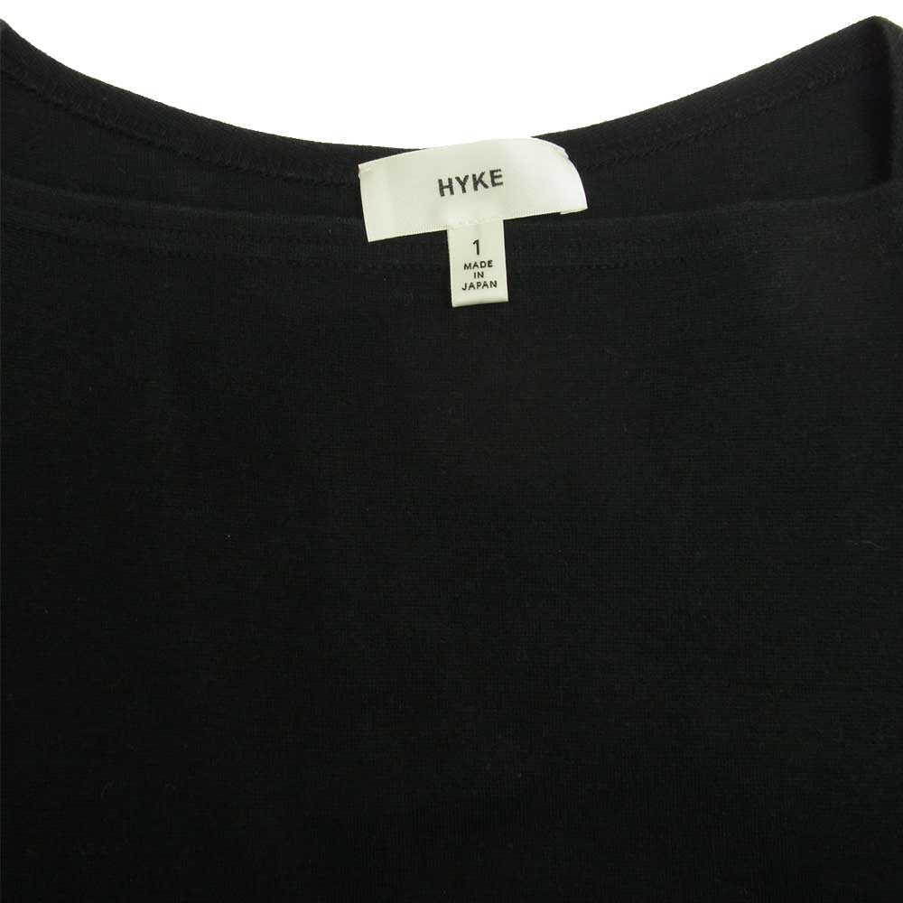 HYKE ハイク ボートネック カットソー サイドスリット 長袖 レディース ダークネイビー系 1【中古】