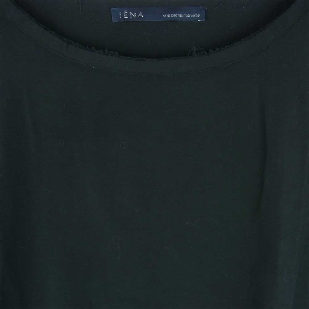 IENA イエナ 10-051-900-6100-3-0 コットン フレア 半袖 ブラウス 日本製 ブラック系【中古】