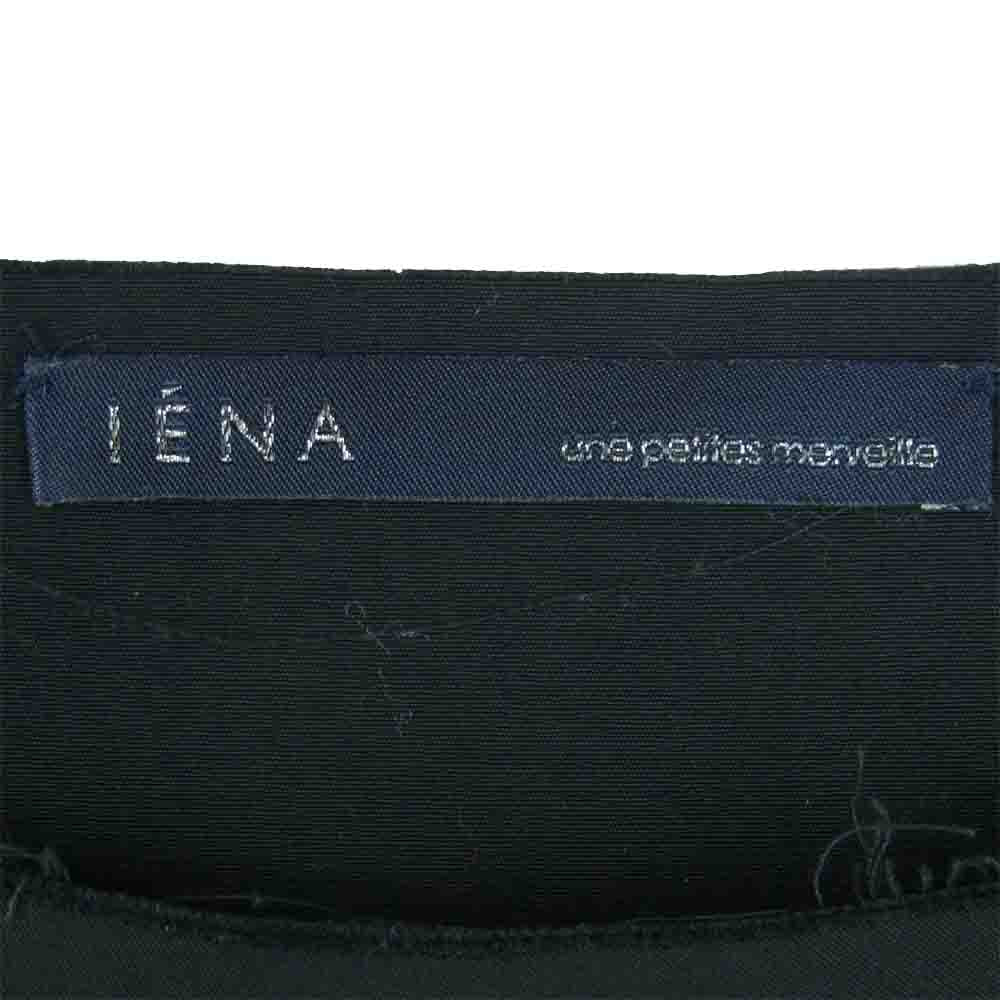 IENA イエナ 10-051-900-6100-3-0 コットン フレア 半袖 ブラウス 日本製 ブラック系【中古】