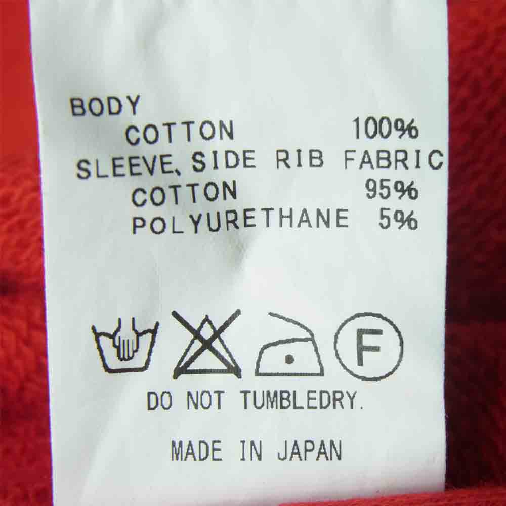 ネーム NWCU-16AW-009 DOLMAN SLEEVE HOODIE ドルマンスリーブ フーディー パーカー レッド系 1【中古】