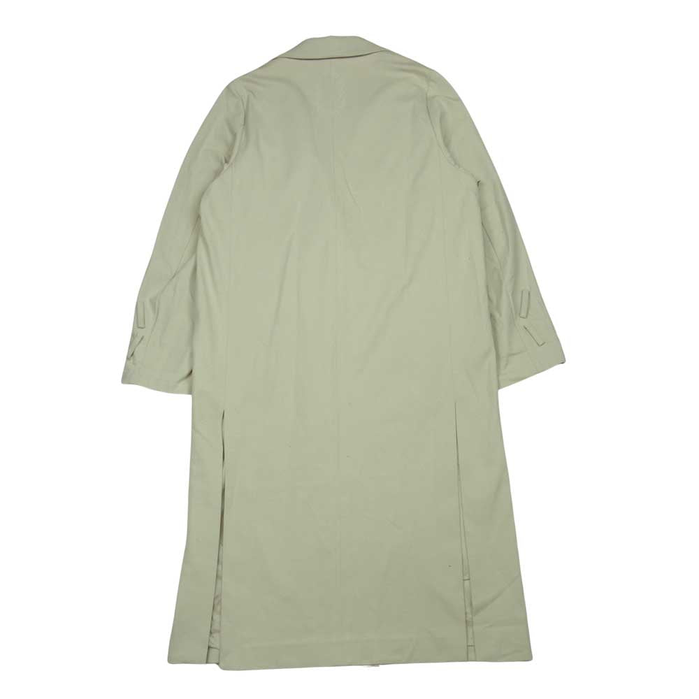 OKIRAKU オキラク 158802 サイドスリット ロング ジャケット コットン 日本製 ベージュ系 1【新古品】【未使用】【中古】
