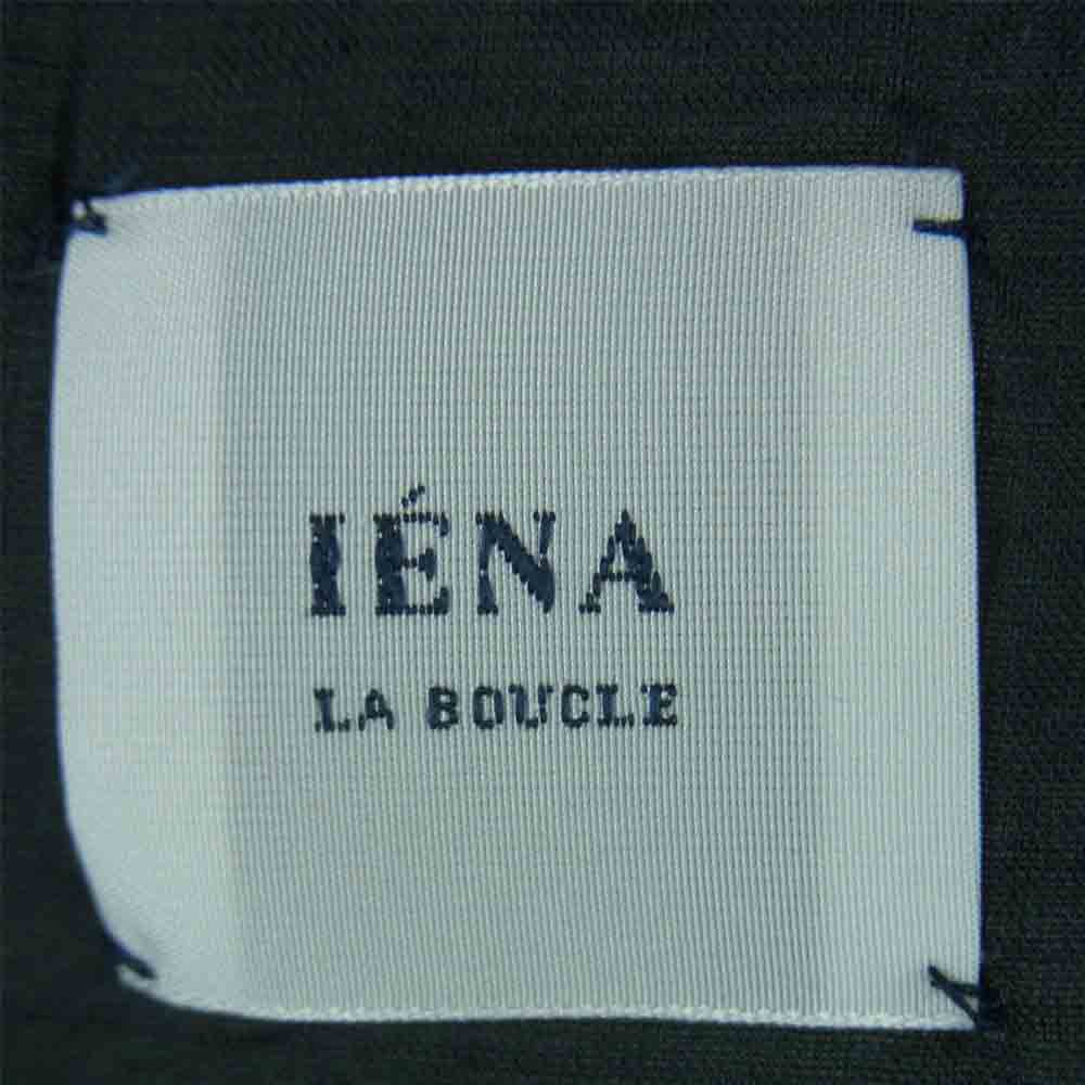 IENA イエナ タッセルギャザー 半袖 ワンピース コットン 日本製 ブラック系 F【新古品】【未使用】【中古】