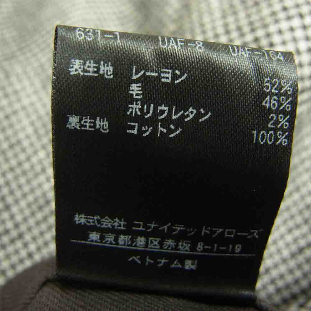 ビューティー アンド ユース ハウンド トゥース ダブル ノーカラー ジャケット ブラック系 M【新古品】【未使用】【中古】