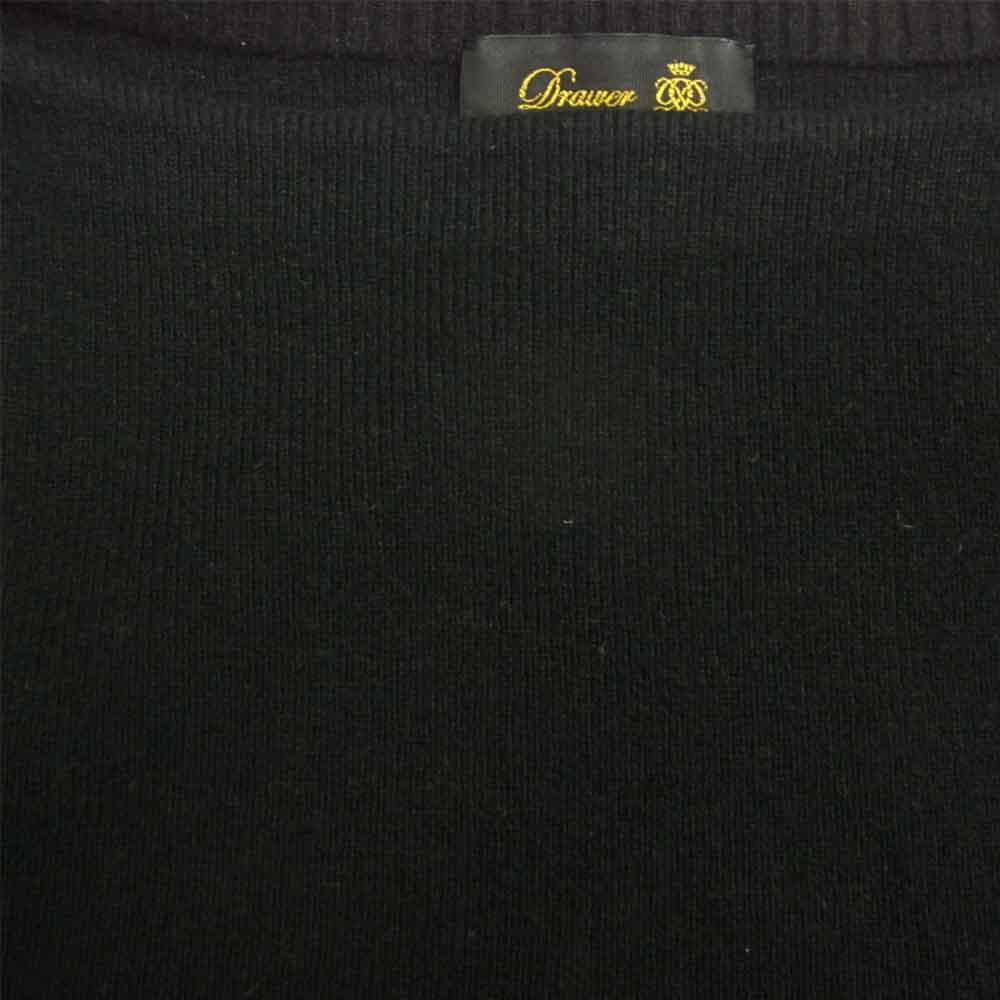 Drawer ドゥロワー 6513-106-0357 カシミヤ混ウール ボートネック ニット ブラック系 1【中古】