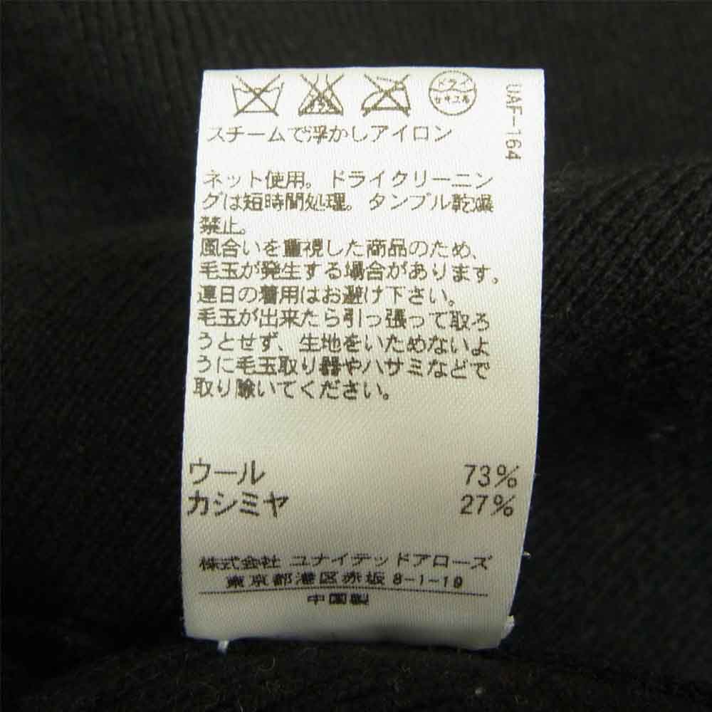 Drawer ドゥロワー 6513-106-0357 カシミヤ混ウール ボートネック ニット ブラック系 1【中古】