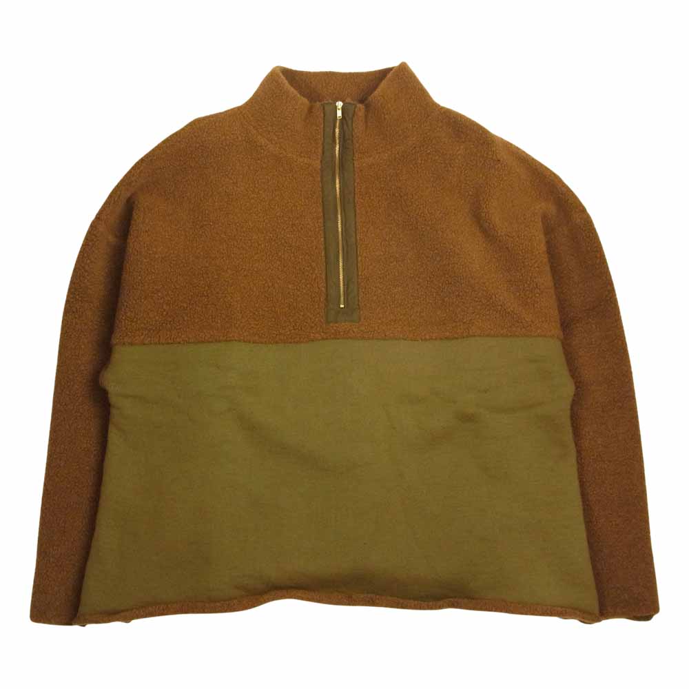 ロク ビューティー アンド ユース 8612-241-0079 HALF ZIP POLLOVER ハーフジップ プルオーバー フリース ブラウン系【中古】