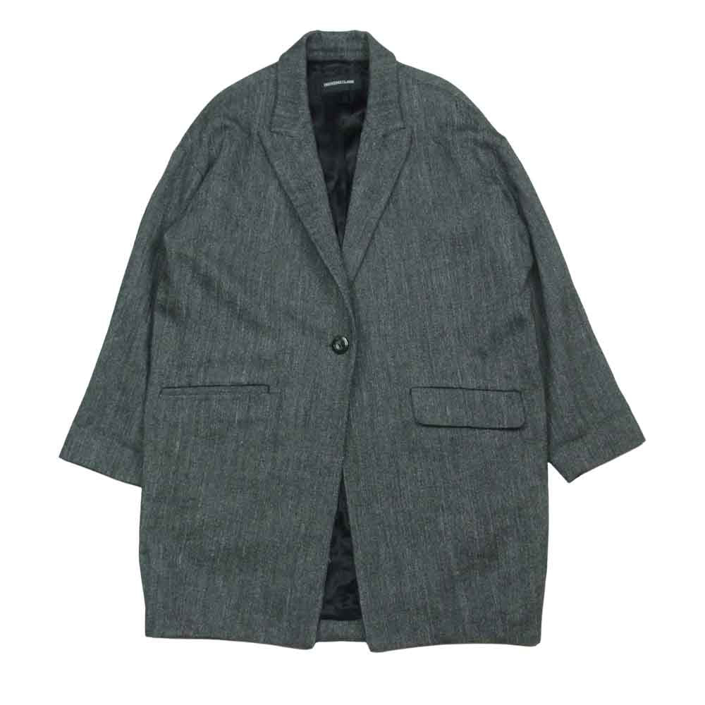 Deuxieme Classe ドゥーズィエムクラス 12-020-500-2060-3-0 ヘリンボーンウール オーバーサイズ コート レディース グレー系 36【中古】