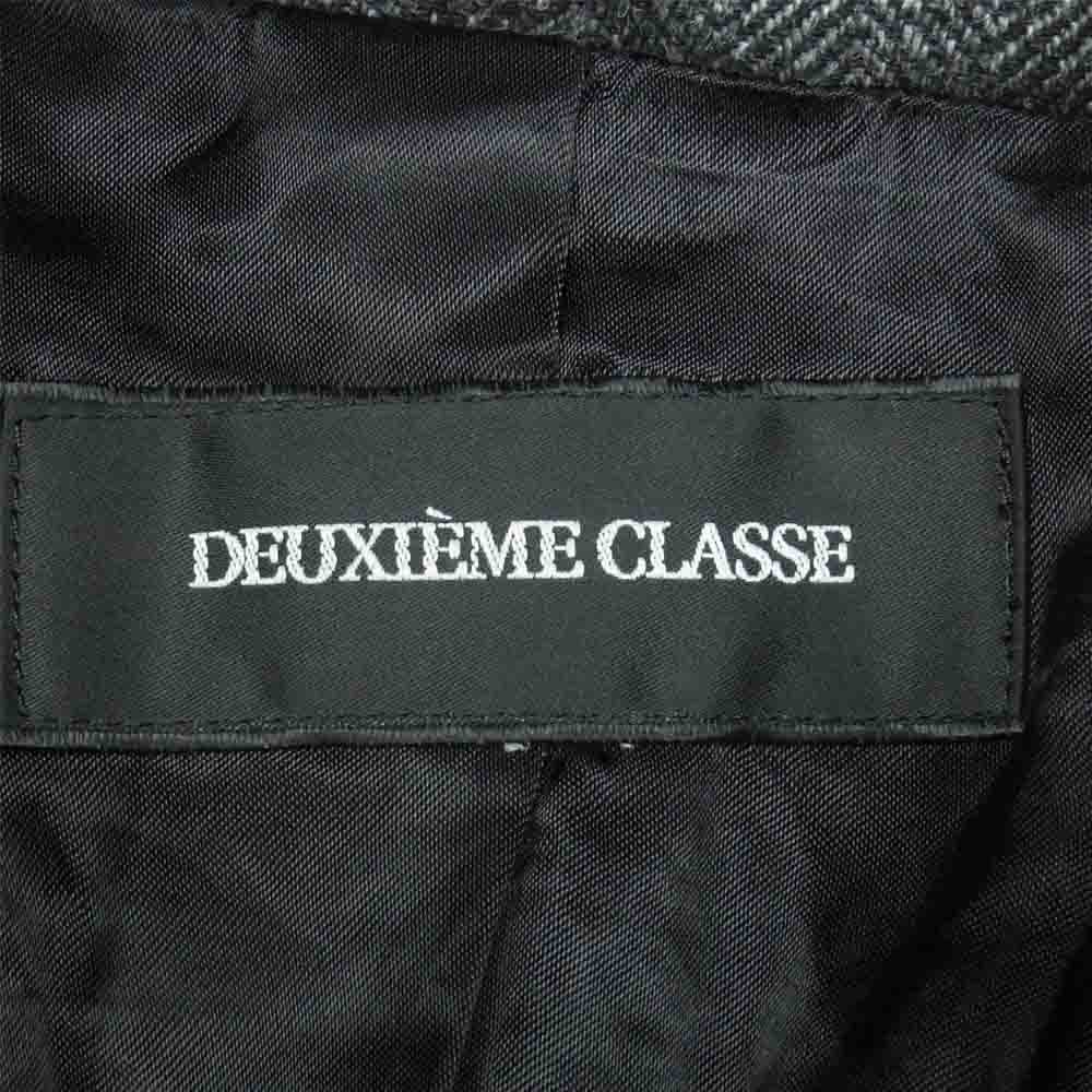 Deuxieme Classe ドゥーズィエムクラス 12-020-500-2060-3-0 ヘリンボーンウール オーバーサイズ コート レディース グレー系 36【中古】