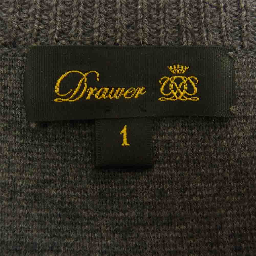 Drawer ドゥロワー 6513-299-0229 ミラノリブ ニット フレア ワンピース  グレー グレー系 1【美品】【中古】