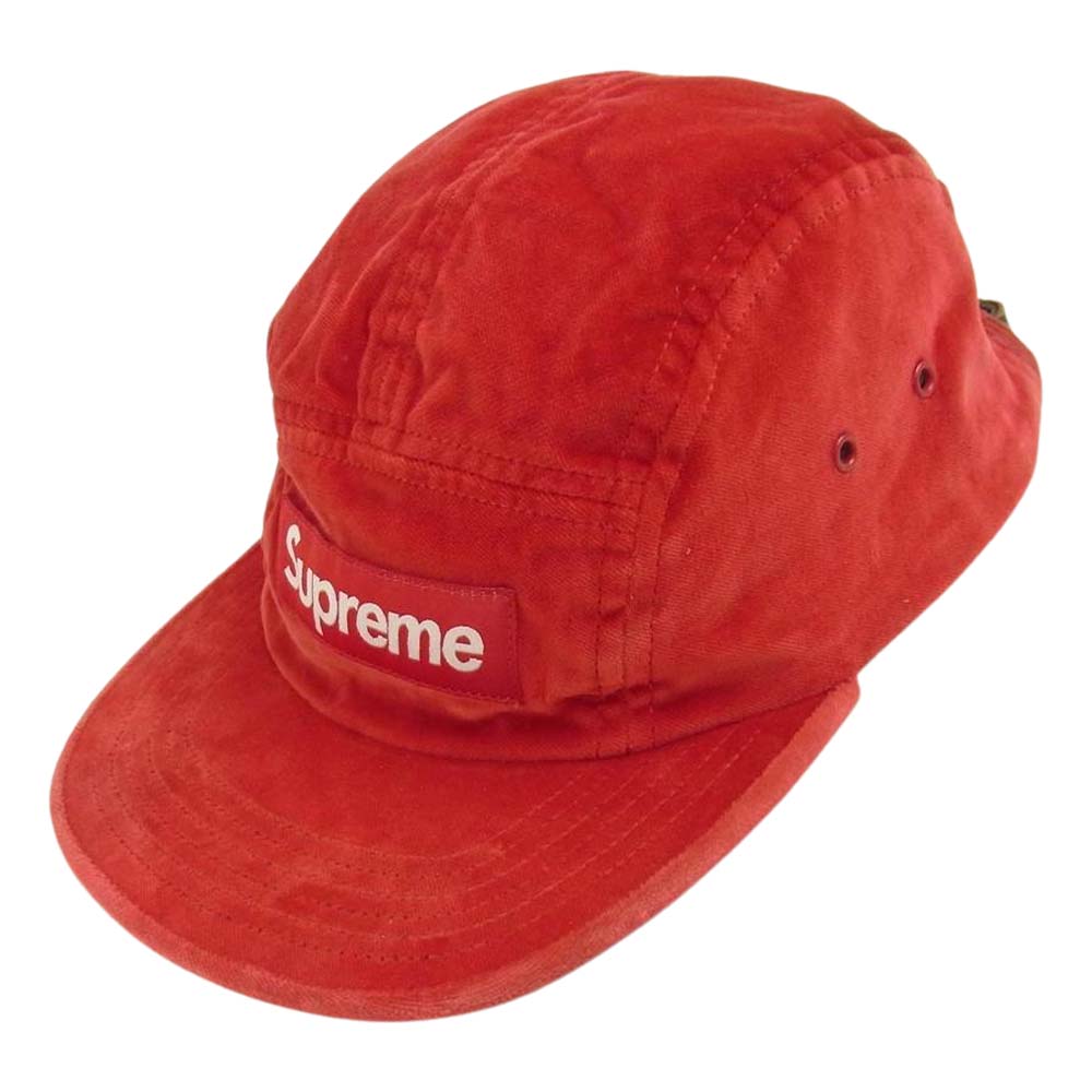 Supreme シュプリーム 16SS Neon Velour Camp Cap ネオン ベロア キャンプ キャップ レッド系【中古】