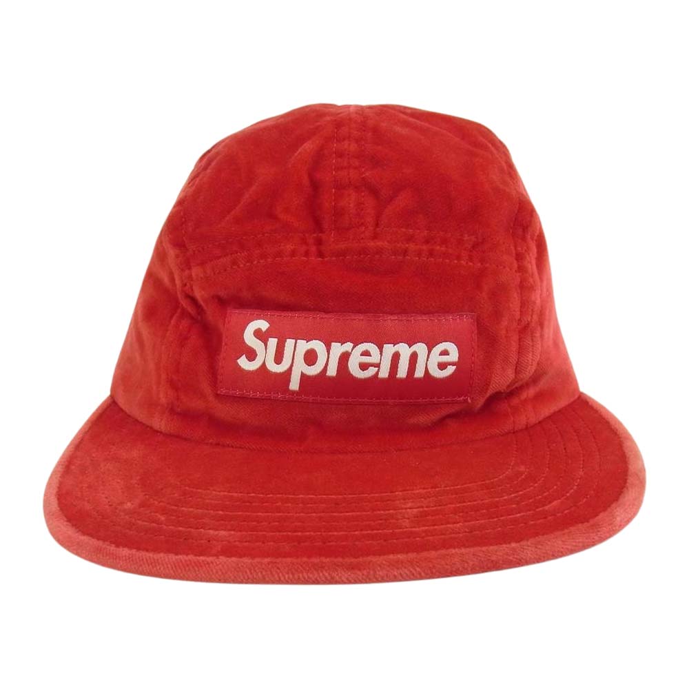 Supreme シュプリーム 16SS Neon Velour Camp Cap ネオン ベロア キャンプ キャップ レッド系【中古】