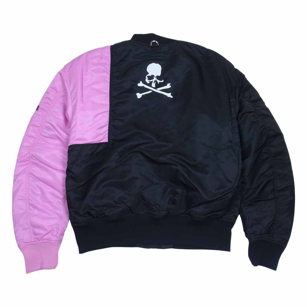 mastermind JAPAN マスターマインドジャパン TA1435-8041 C2H4 X MASTERMIND WORLD BOMBER JACKETRED PINK ボンバー ジャケット MA-1 ジャケット 黒/ピンク S【中古】