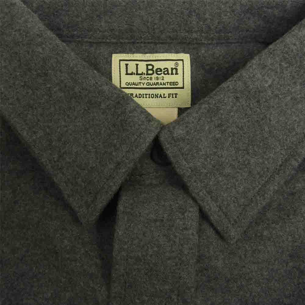 L.L.Bean エルエルビーン コットン フランネル 長袖 シャツ グレー系 XL【新古品】【未使用】【中古】