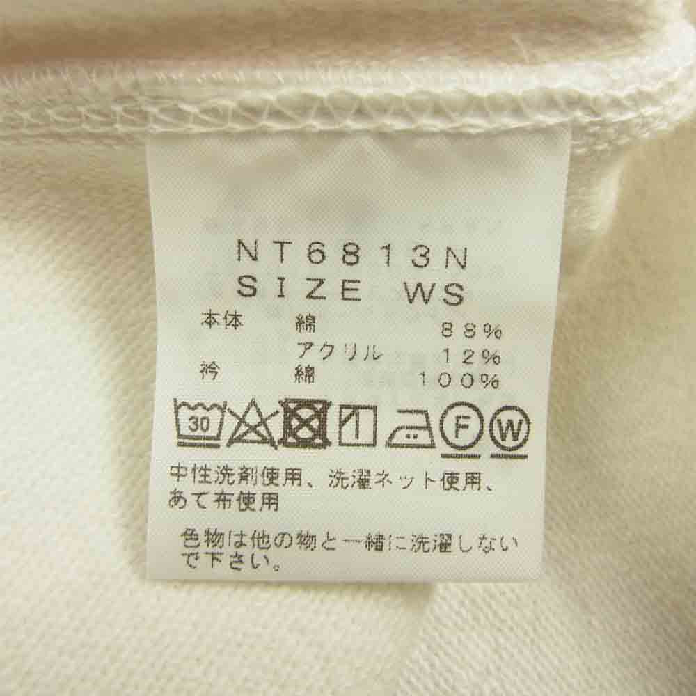 THE NORTH FACE ノースフェイス NT6813N PURPLE LABEL パープルレーベル CUT OFF H/S CREW NECK BIG SWEAT カットオフ クルー ビッグ 半袖 スウェット ホワイト系 S【極上美品】【中古】