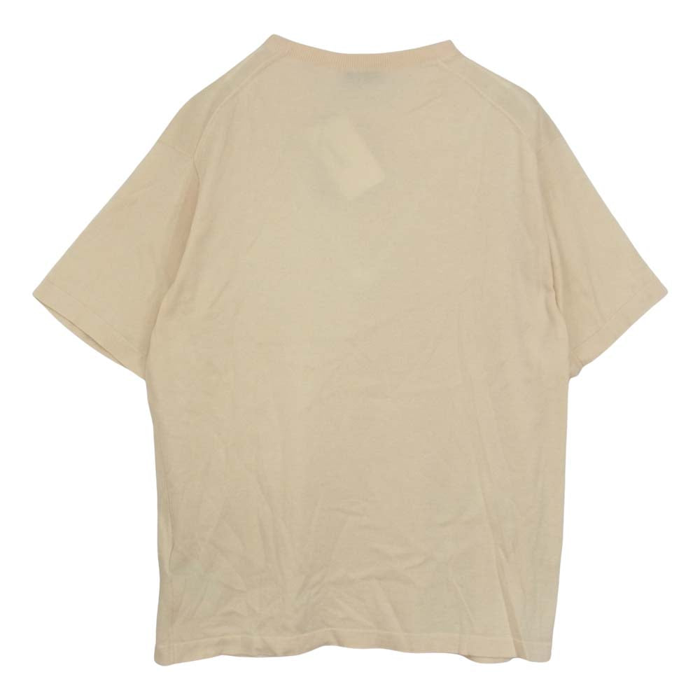 JOHN SMEDLEY ジョンスメドレー S4431 イギリス製 T-SHIRT CN SS コットン クルーネック 半袖ニット Tシャツ ECRU ベージュ系 M【美品】【中古】