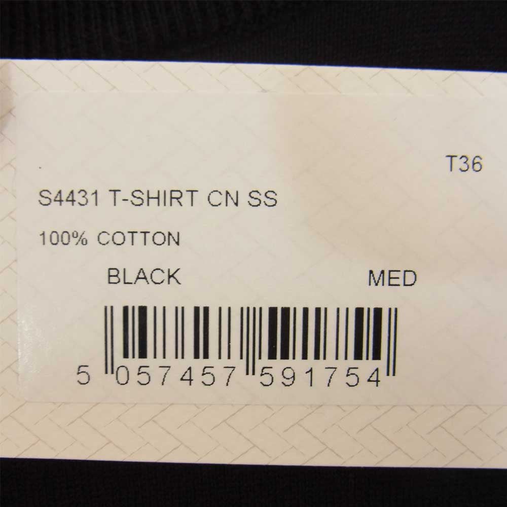 JOHN SMEDLEY ジョンスメドレー S4431 イギリス製 T-SHIRT CN SS コットン クルーネック 半袖ニット Tシャツ BLACK ブラック系 M【美品】【中古】