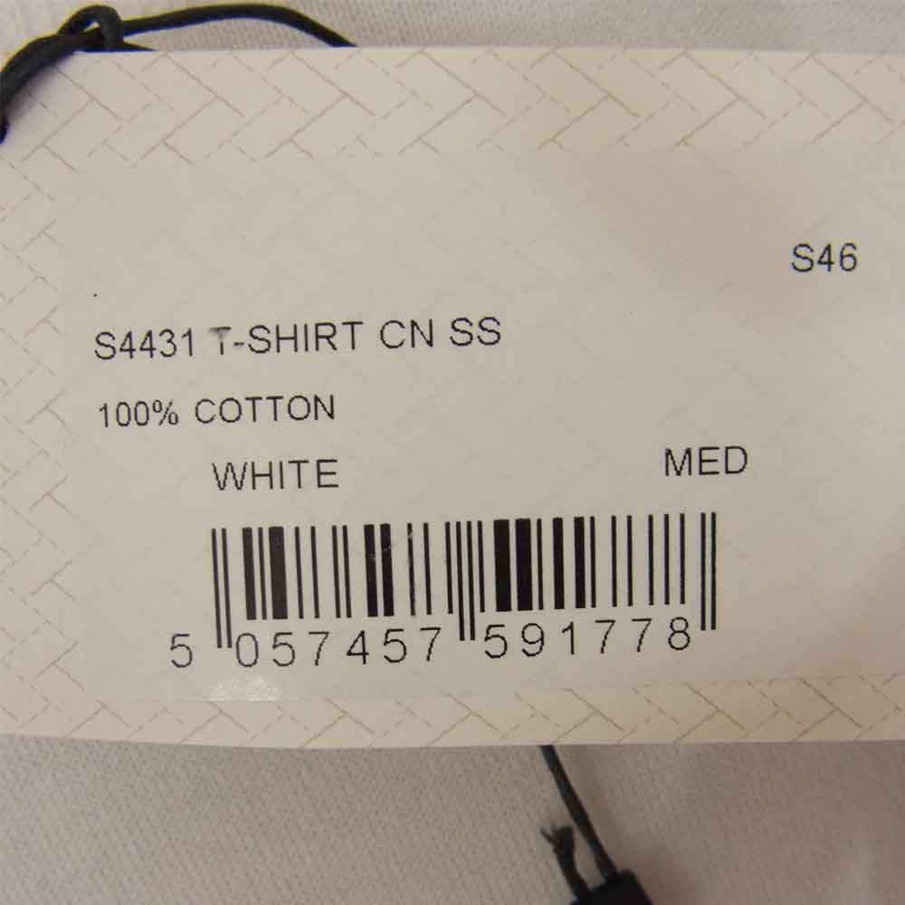 JOHN SMEDLEY ジョンスメドレー S4431 イギリス製 T-SHIRT CN SS コットン クルーネック 半袖ニット Tシャツ WHITE ホワイト系 M【美品】【中古】