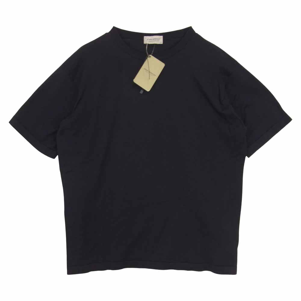 JOHN SMEDLEY ジョンスメドレー S4431 イギリス製 T-SHIRT CN SS コットン クルーネック 半袖ニット Tシャツ NAVY ネイビー系 M【美品】【中古】