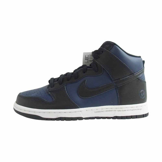 NIKE ナイキ DJ0383-400 NIKE DUNK HIGH FRAGMENT DESIGN ナイキ ダンク ハイ フラグメン デザイン スニーカー ブラック系 ネイビー系 28cm【新古品】【未使用】【中古】
