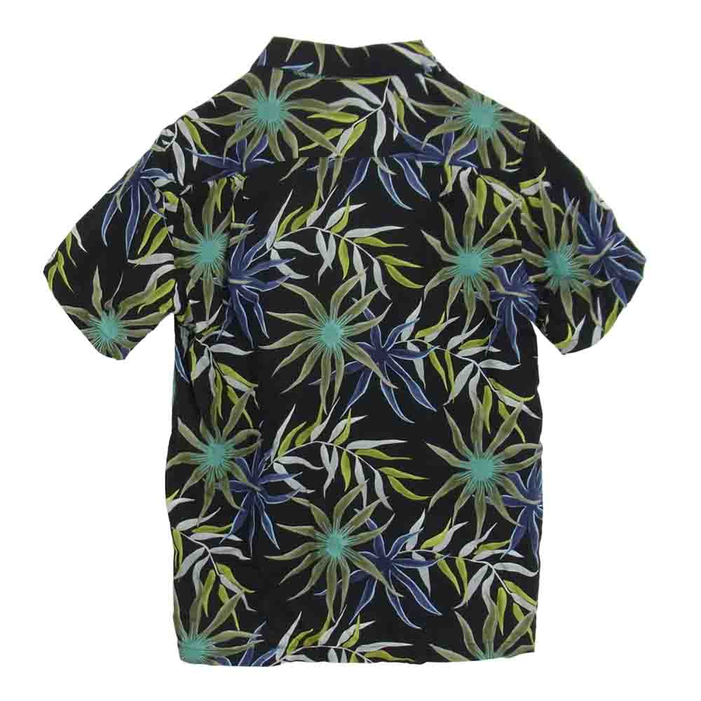 WACKO MARIA ワコマリア 16SS PRINTED FLOWER S/S HAWAIAN SHIRTS ハワイアン アロハ シャツ ブラック系 M【中古】