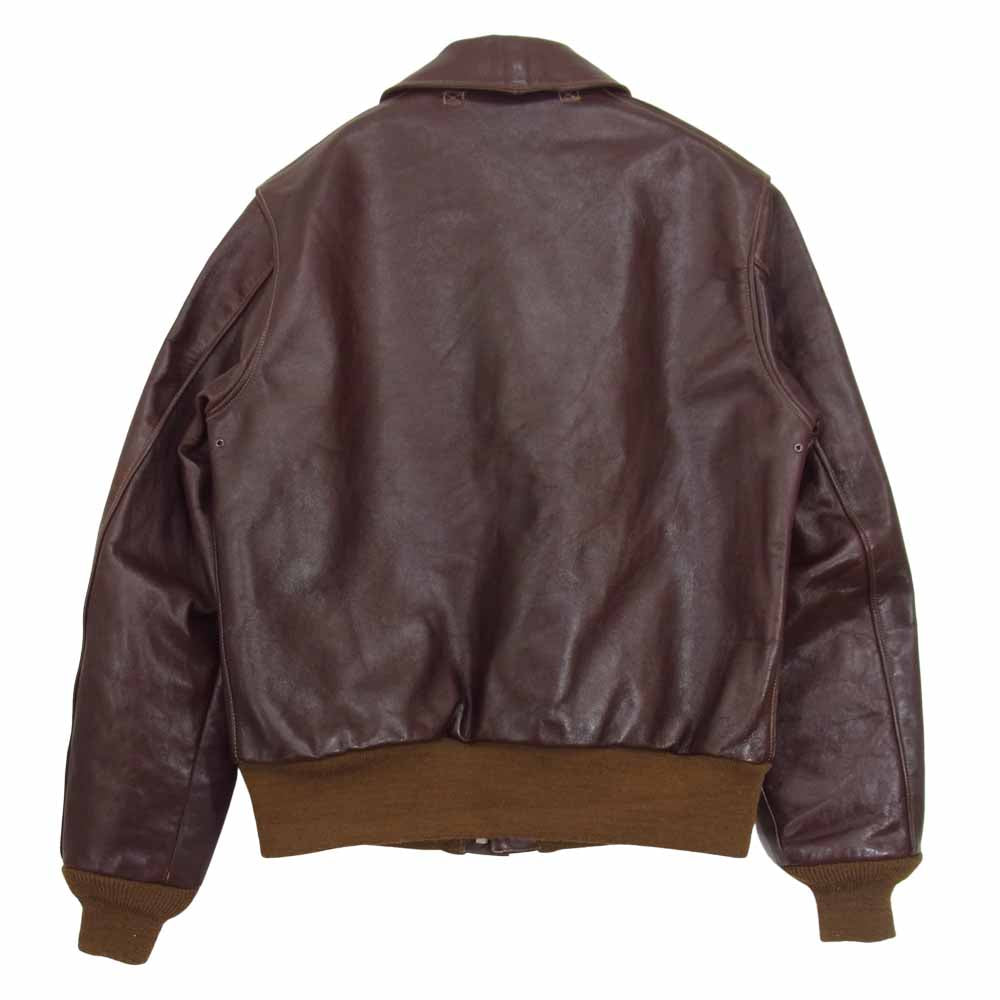 Buzz Rickson's バズリクソンズ BR80253  ROUGHWEAR CLO.CO. TYPE A-2 ラフウェア 実名復刻 ホースハイド フライト ジャケット シールブラウン ブラウン系 40【中古】