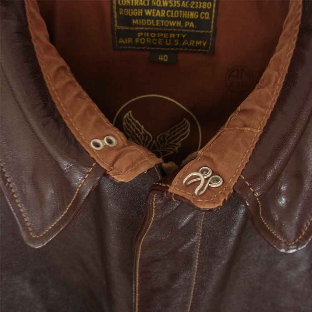 Buzz Rickson's バズリクソンズ BR80253  ROUGHWEAR CLO.CO. TYPE A-2 ラフウェア 実名復刻 ホースハイド フライト ジャケット シールブラウン ブラウン系 40【中古】