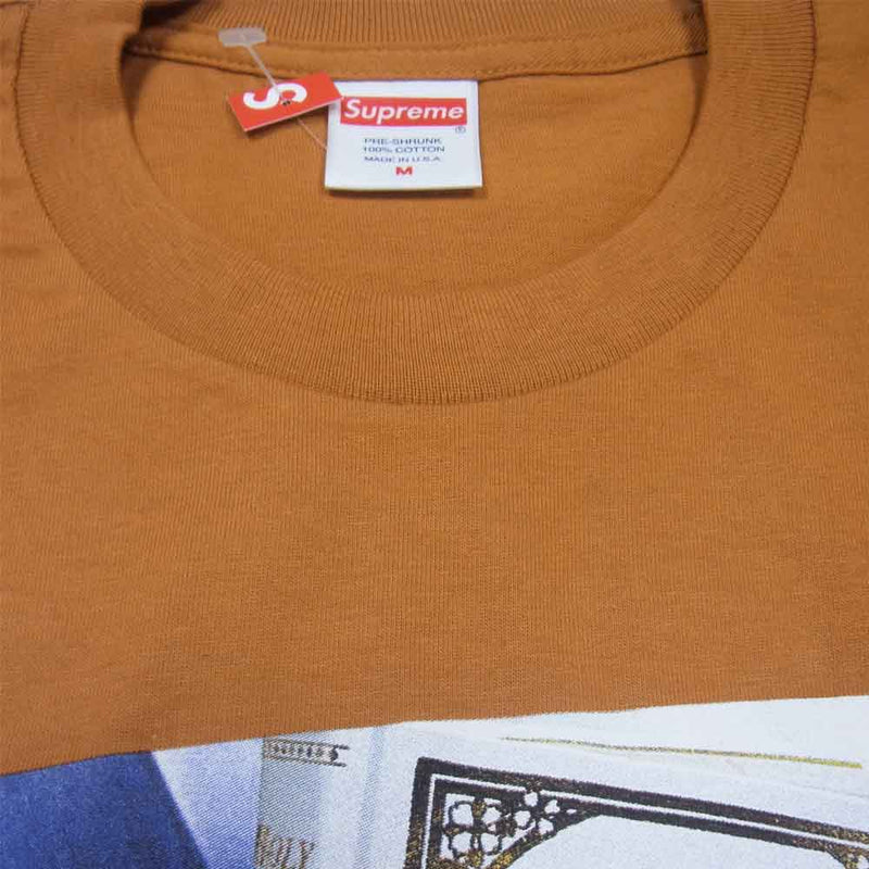 Supreme シュプリーム 19AW Bible Tee バイブル フォト プリント Tシャツ ライトブラウン系 M【美品】【中古】