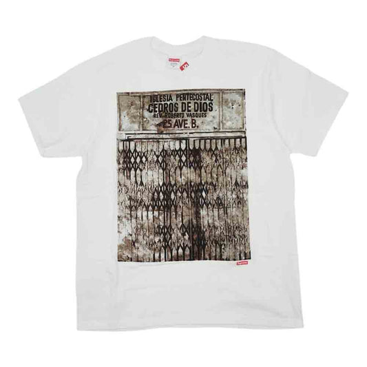 Supreme シュプリーム 19AW Martin Wong Iglesia Pentecostal Tee マーティンウォン プリント Tシャツ ホワイト系 M【新古品】【未使用】【中古】