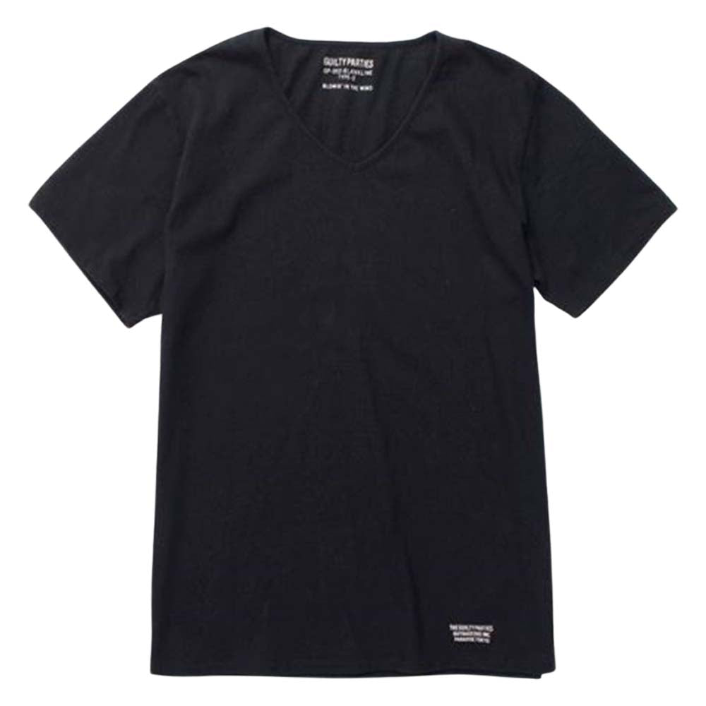WACKO MARIA ワコマリア CLASSIC 2 PACK V NECK T-SHIRT パック Tシャツ Vネック ブラック ブラック系 L【新古品】【未使用】【中古】