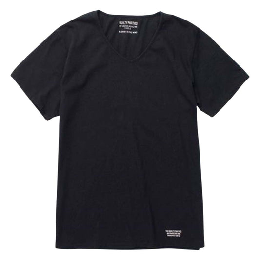 WACKO MARIA ワコマリア CLASSIC 2 PACK V NECK T-SHIRT パック Tシャツ Vネック ブラック ブラック系 L【新古品】【未使用】【中古】