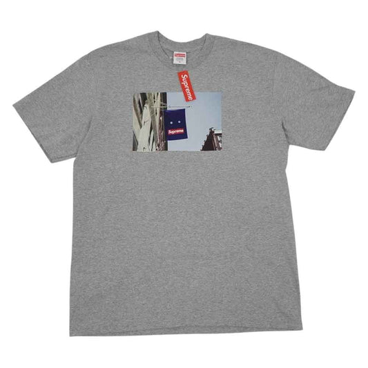 Supreme シュプリーム 19AW Banner Tee バナー プリント Tシャツ グレー系 M【極上美品】【中古】