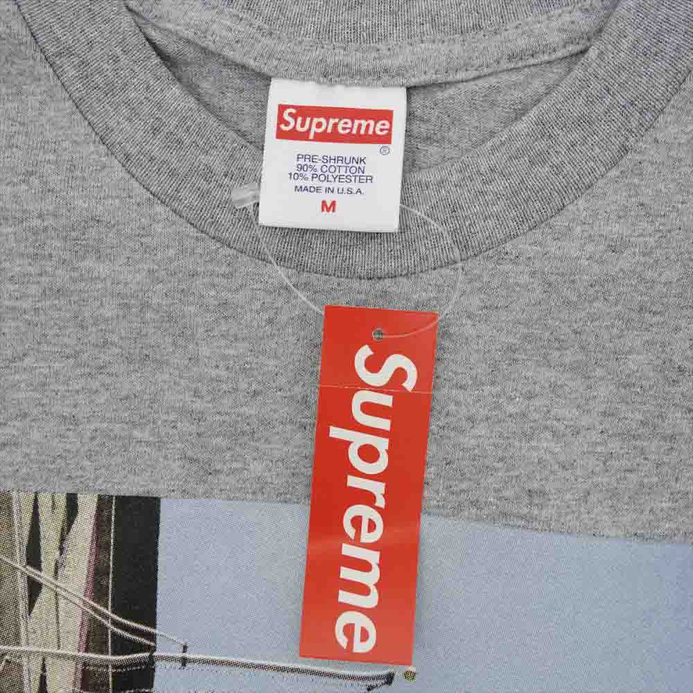 Supreme シュプリーム 19AW Banner Tee バナー プリント Tシャツ グレー系 M【極上美品】【中古】