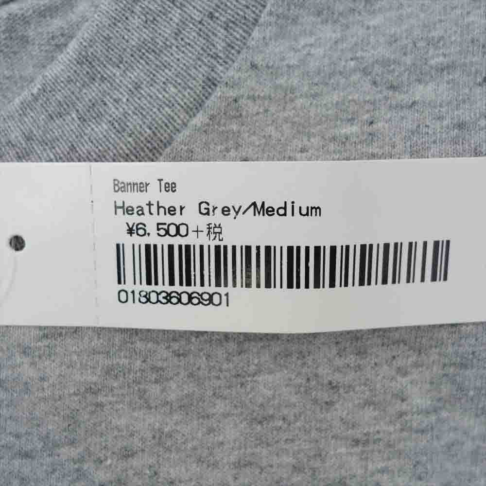 Supreme シュプリーム 19AW Banner Tee バナー プリント Tシャツ グレー系 M【極上美品】【中古】