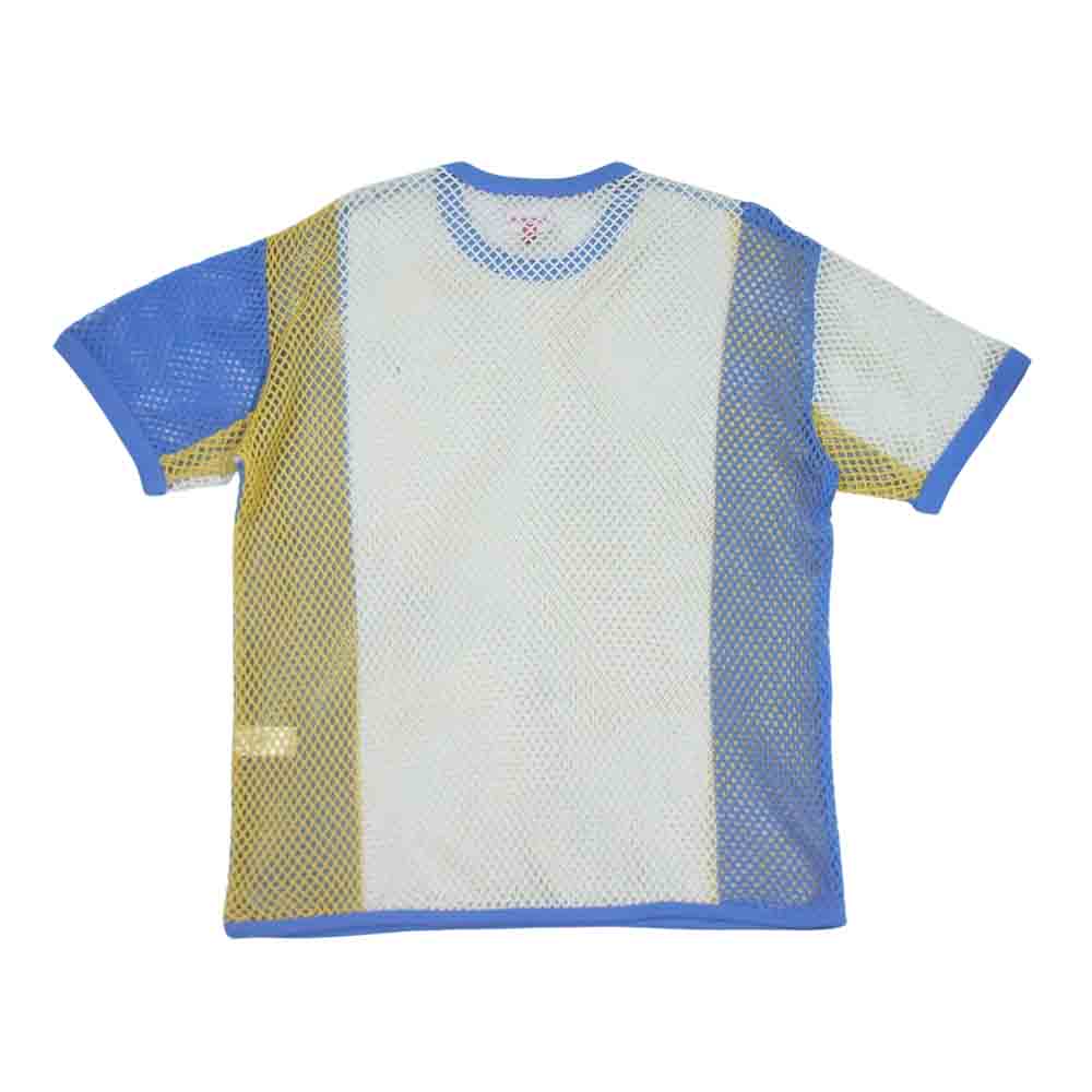 Supreme シュプリーム 21SS Playboy String S/S Top プレイボーイ ストリング メッシュ 半袖 トップ ライトブルー系 イエロー系 クリーム系【美品】【中古】