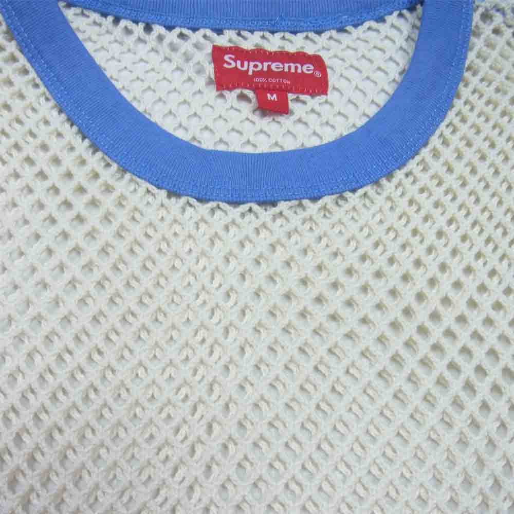 Supreme シュプリーム 21SS Playboy String S/S Top プレイボーイ ストリング メッシュ 半袖 トップ ライトブルー系 イエロー系 クリーム系【美品】【中古】