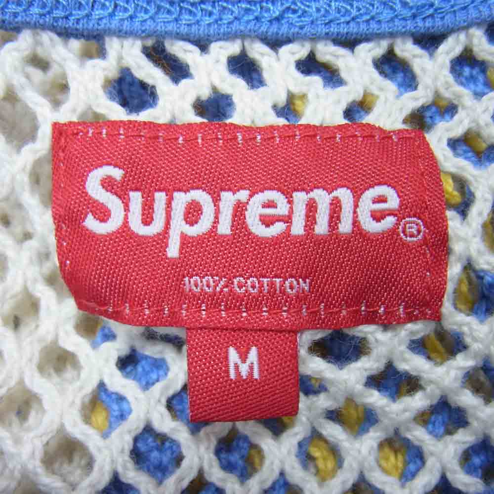 Supreme シュプリーム 21SS Playboy String S/S Top プレイボーイ ストリング メッシュ 半袖 トップ ライトブルー系 イエロー系 クリーム系【美品】【中古】