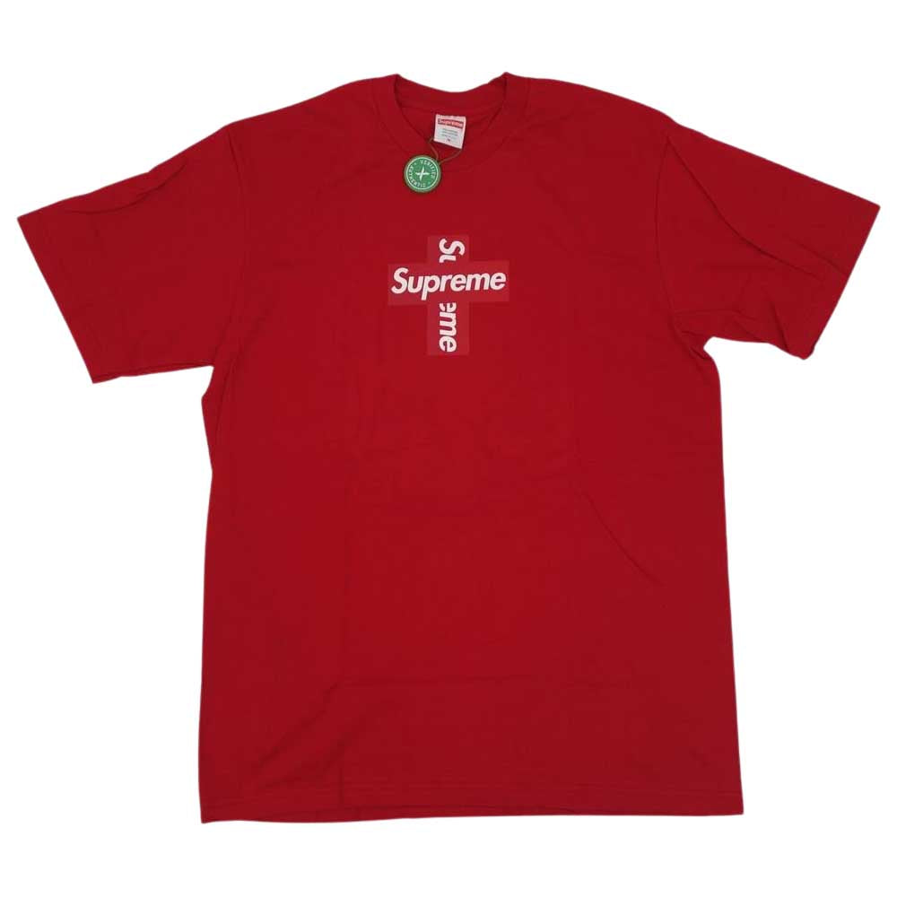 Supreme シュプリーム 20AW Cross Box Logo Tee クロス ボックスロゴ Tシャツ レッド系 M【美品】【中古】