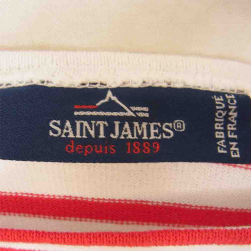SAINT JAMES セントジェームス ウエッソン ボーダー バスク シャツ カットソー レッド系 40【中古】