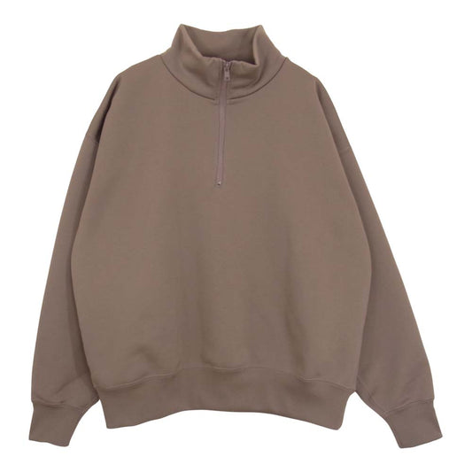 AURALEE オーラリー A9AP02PU BAGGY POLYESTER SWEAT HALF ZIP P/O ハーフジップスウェット ブラウン系 3【中古】