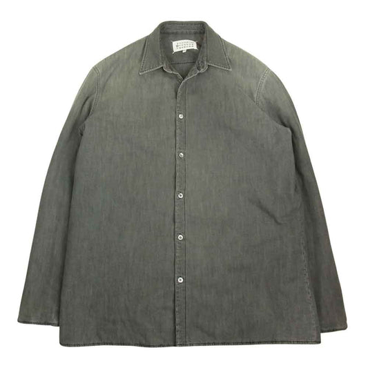 MAISON MARGIELA メゾンマルジェラ 20AW S50DL0449 10ライン PADDED SHIRT 中綿 デニム シャツ ジャケット グレー系 38【中古】