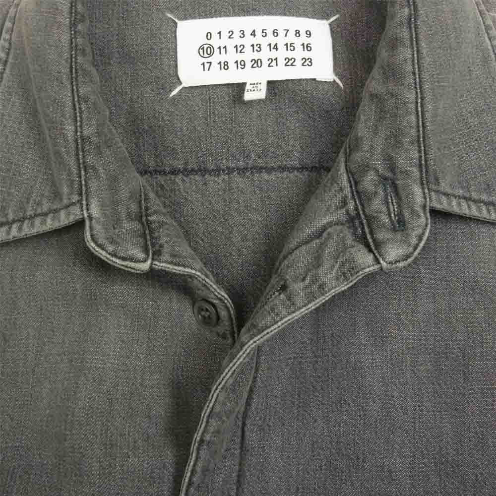 MAISON MARGIELA メゾンマルジェラ 20AW S50DL0449 10ライン PADDED SHIRT 中綿 デニム シャツ ジャケット グレー系 38【中古】
