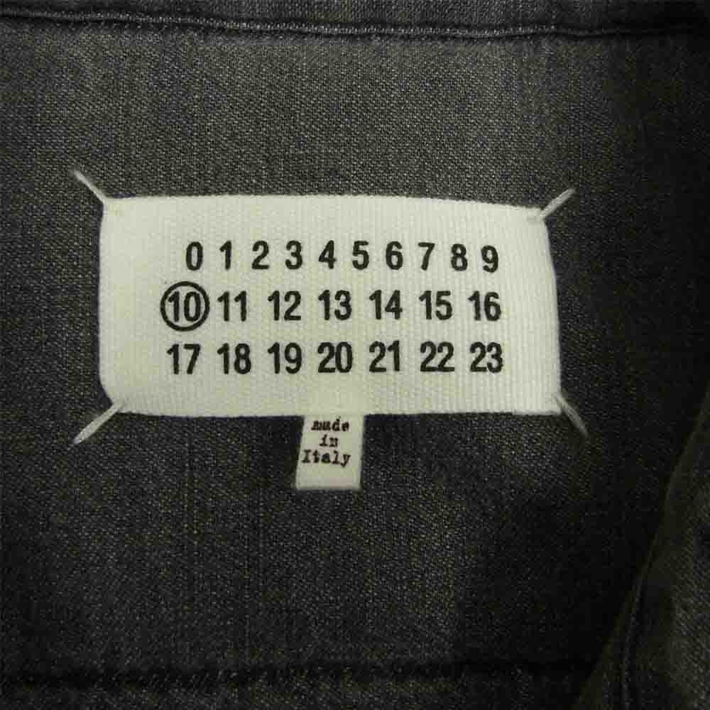 MAISON MARGIELA メゾンマルジェラ 20AW S50DL0449 10ライン PADDED SHIRT 中綿 デニム シャツ ジャケット グレー系 38【中古】