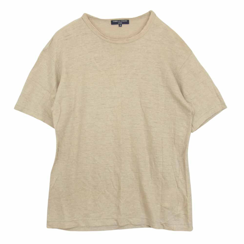 COMME des GARCONS コムデギャルソン HOMME AD2004 HO-T055 リネン ニット Tシャツ ベージュ系 サイズ表記無【中古】