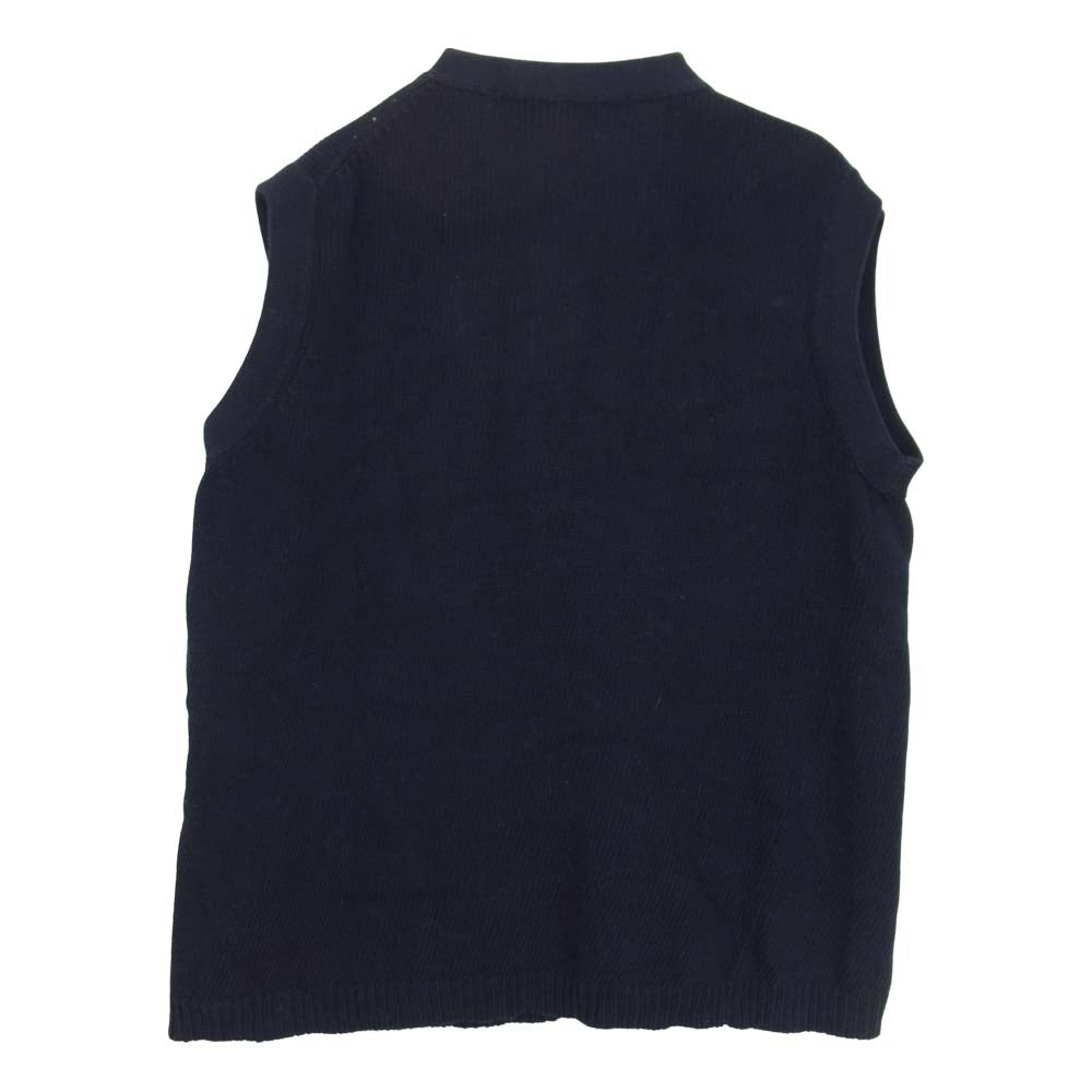 COMME des GARCONS コムデギャルソン HOMME PLUS 90S ヴィンテージ AD1997 PN-100420 ジップ ニット ベスト ネイビー系 サイズ表記無【中古】