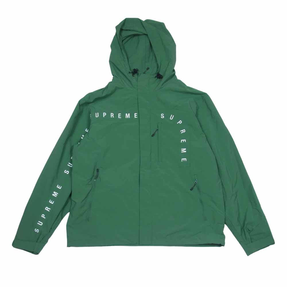 Supreme シュプリーム 20AW Curve Logos Ripstop Jacket カーブ ロゴ リップストップ ジャケット グリーン系 M【新古品】【未使用】【中古】