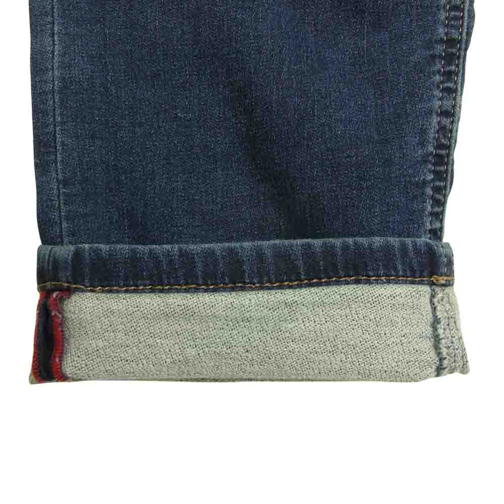 DIESEL ディーゼル ジョグジーンズ KROOLEY R-NE ダメージ加工 ストレッチ スウェットデニムパンツ インディゴブルー系 32【中古】