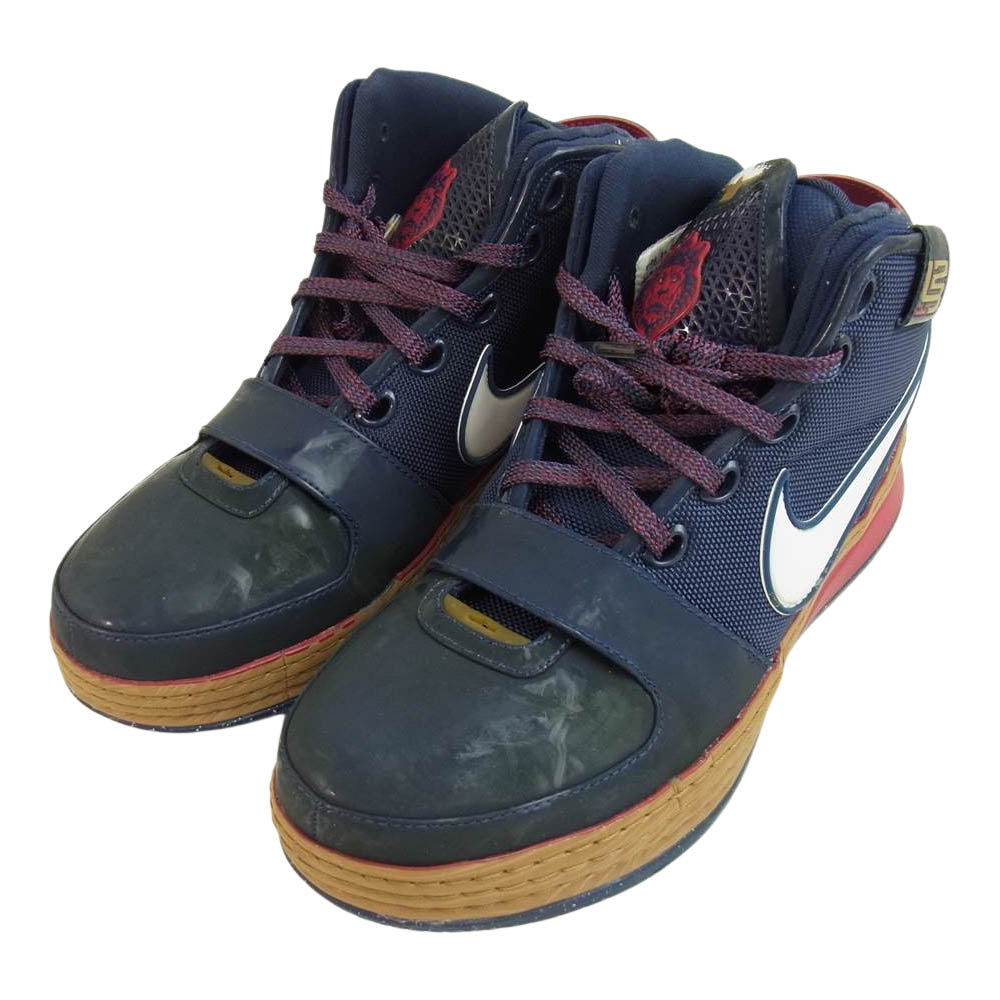 NIKE ナイキ 346526-441 ZOOM LEBRON 6 CHALK EDITION ズームレブロン 6 スニーカー ダークネイビー系 27.5cm【中古】